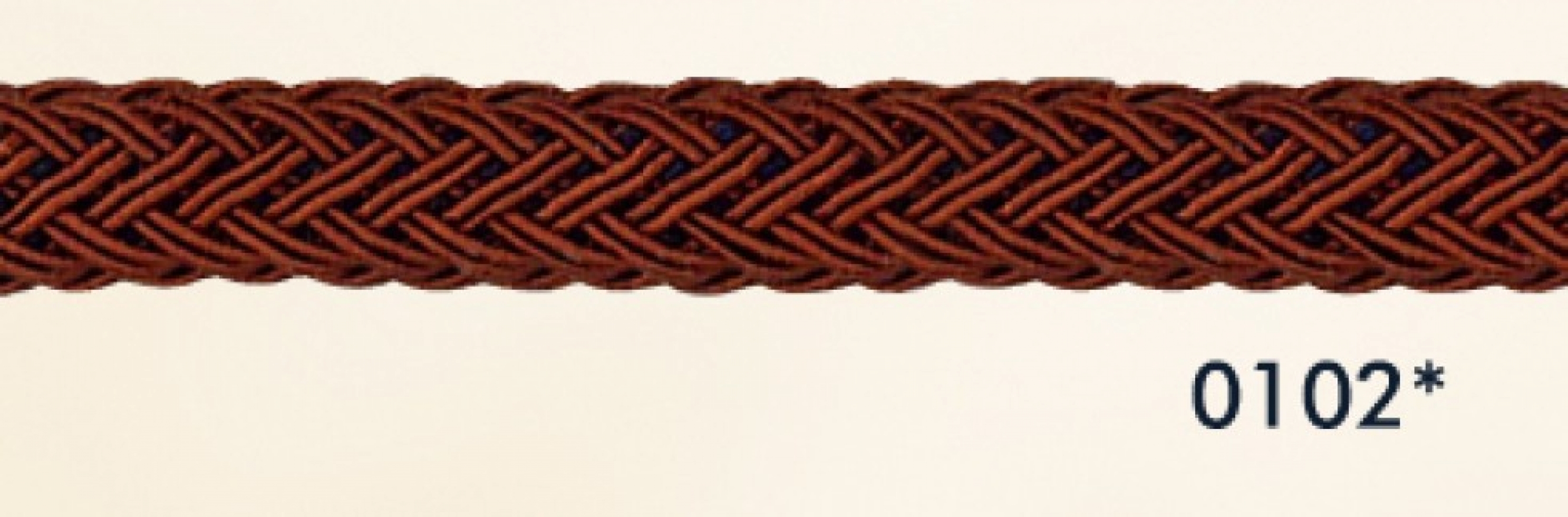 Braided Gimp Flanged Cord Rust Brown