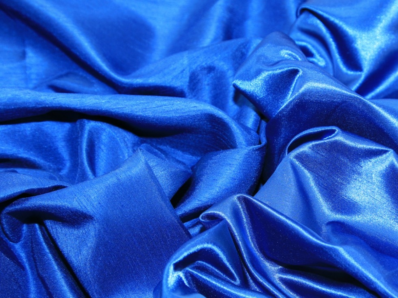 Satin Back Dupion Fabric Royal Blue