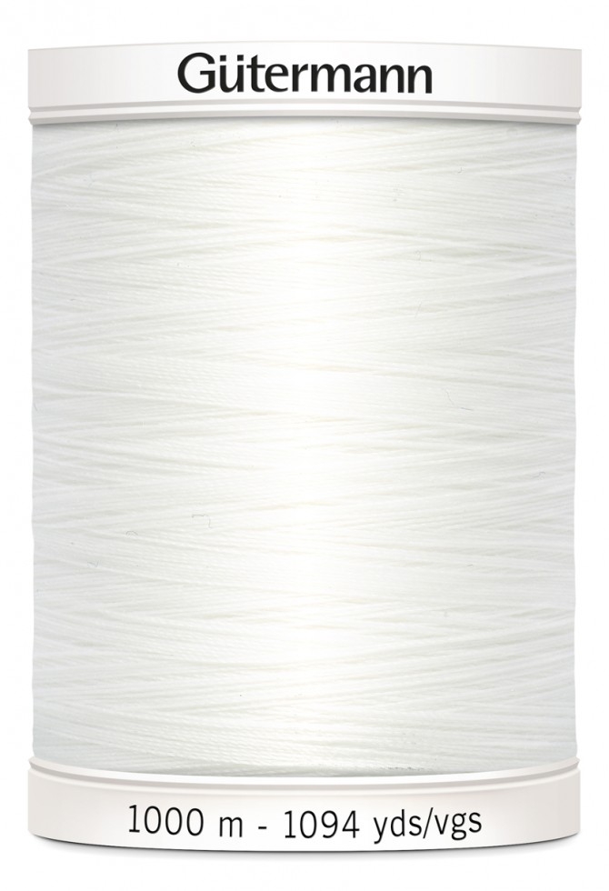 Gutermann Sew All Polyester Sewing Thread White 800
