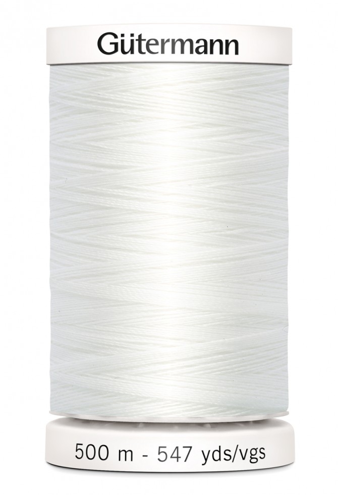 Gutermann Sew All Polyester Sewing Thread White 800