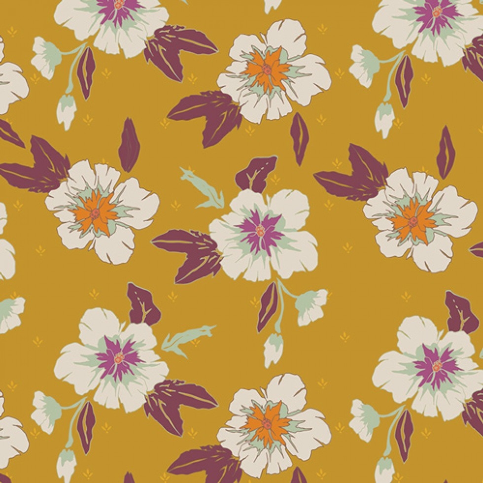 Art Gallery Fabrics Autumn Vibes 100% Cotton Poplin Fabric Autumn Nectar Honey