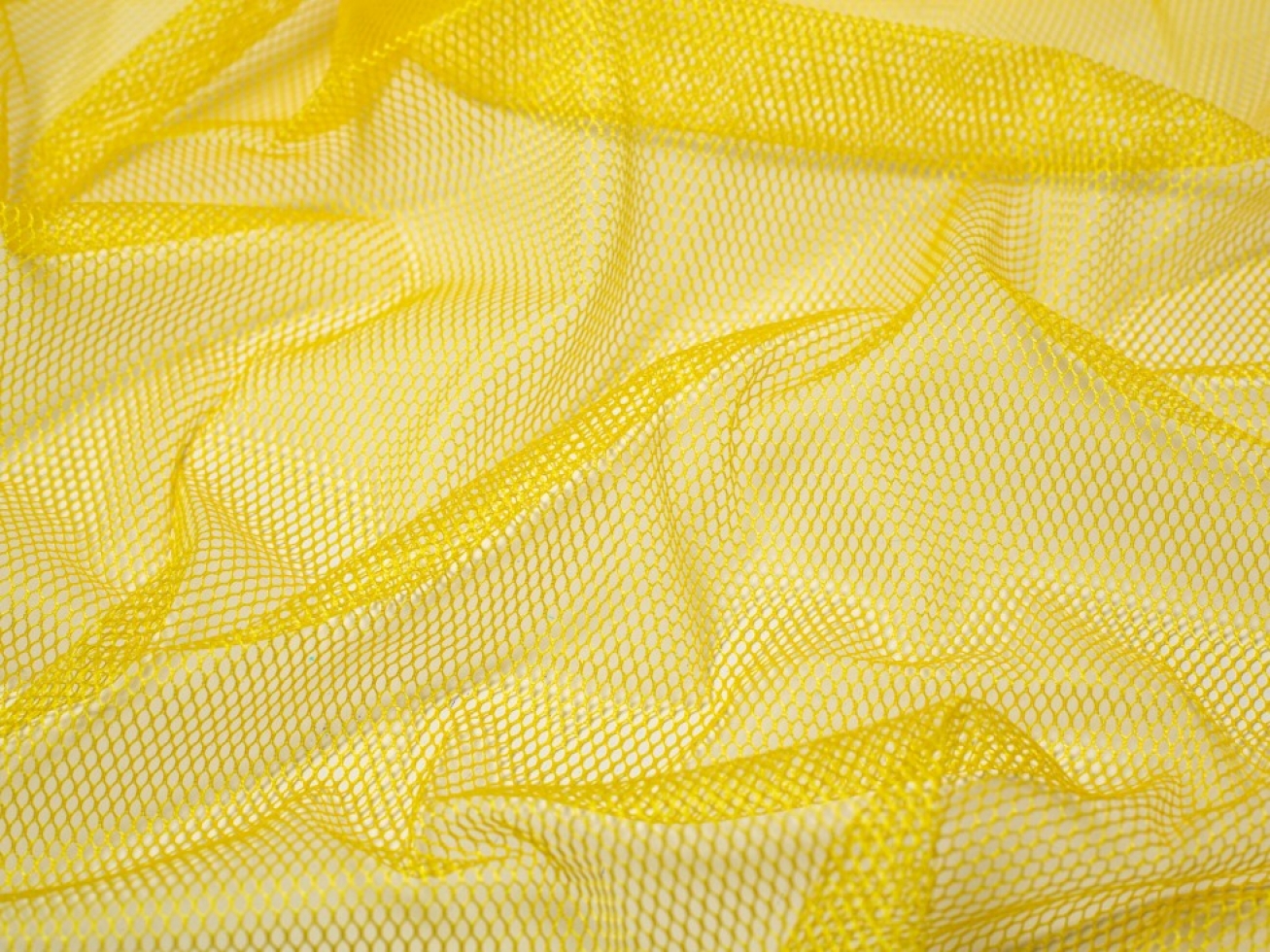 By Annie Pre Cut Piece Stretch Mesh Fabric Dandelion Yellow