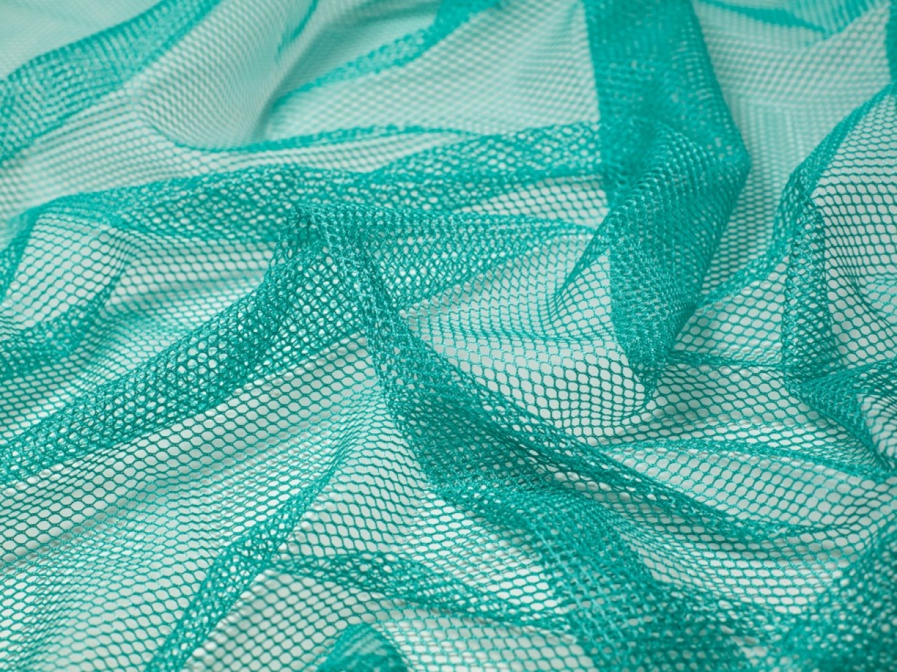 By Annie Pre Cut Piece Stretch Mesh Fabric Turquoise