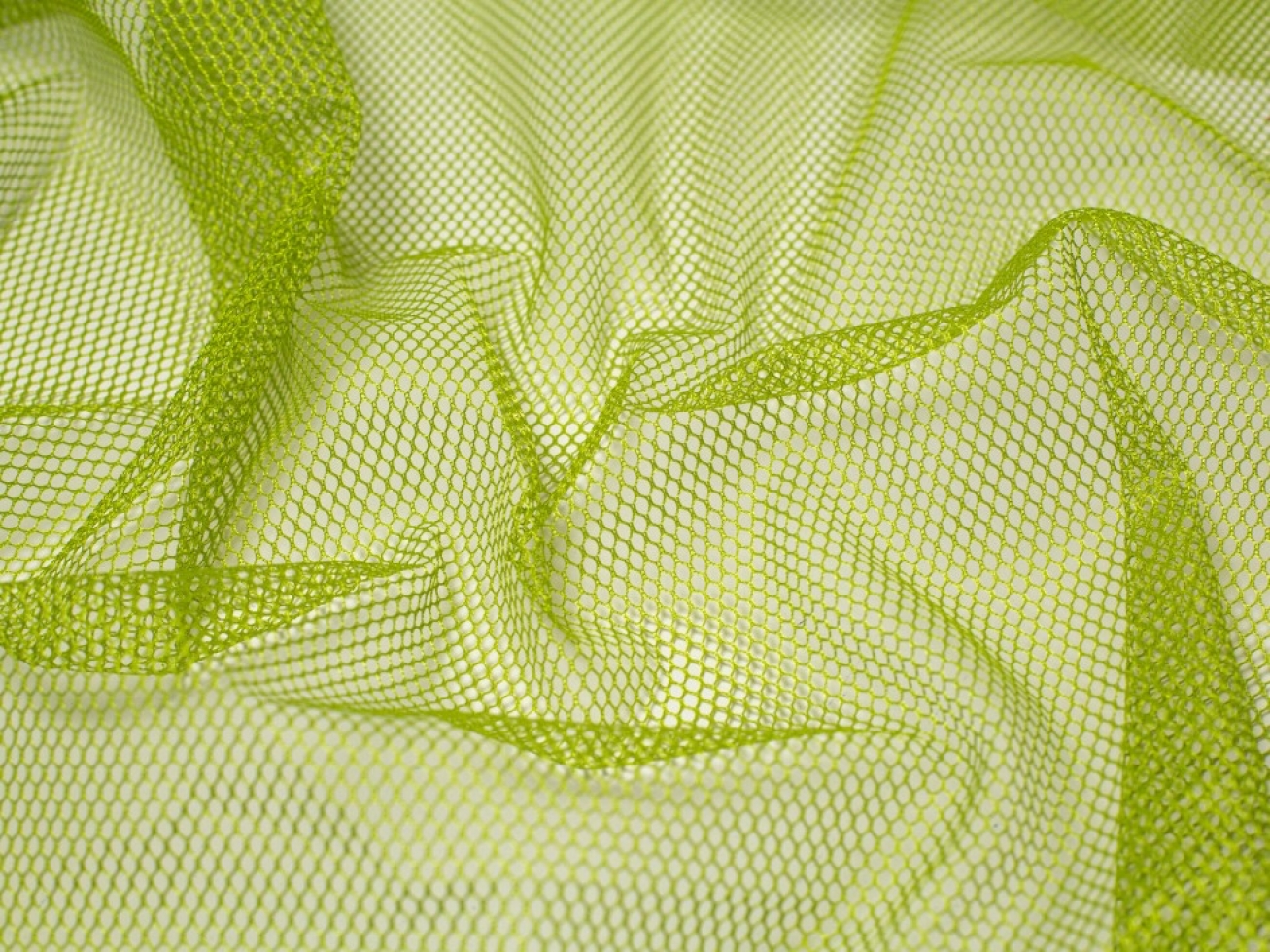 By Annie Stretch Mesh Fabric Apple Green