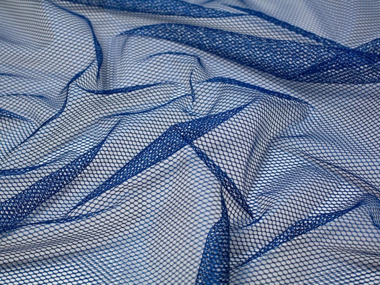 By Annie Stretch Mesh Fabric Blastoff Blue