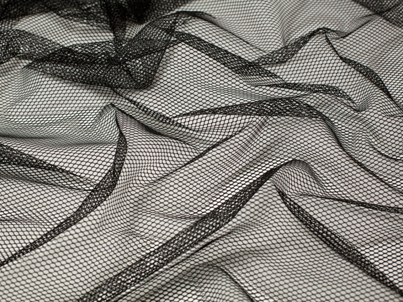 By Annie Stretch Mesh Fabric Black