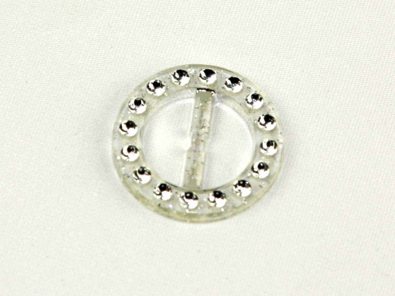 Round Diamante Buckle Clear & Silver