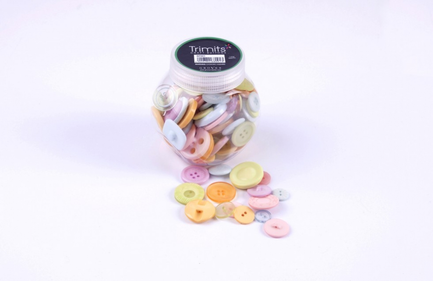 Trimits Jar of Buttons Pastels