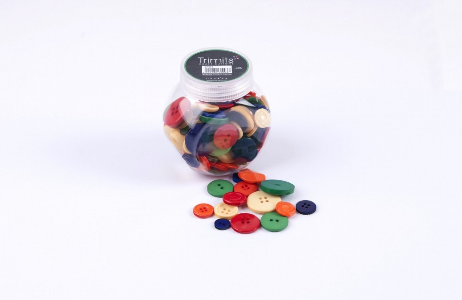 Trimits Jar of Buttons Primary Colours
