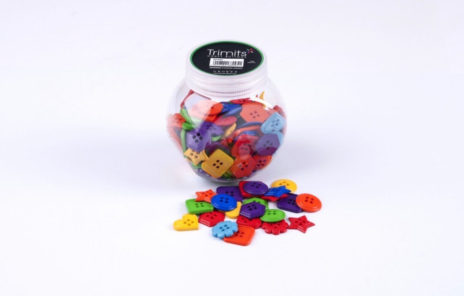Trimits Jar of Buttons Assorted Shapes