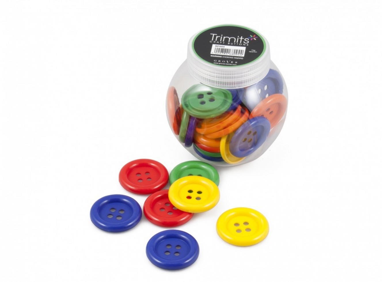 Trimits Jar of Buttons Assorted Jumbo