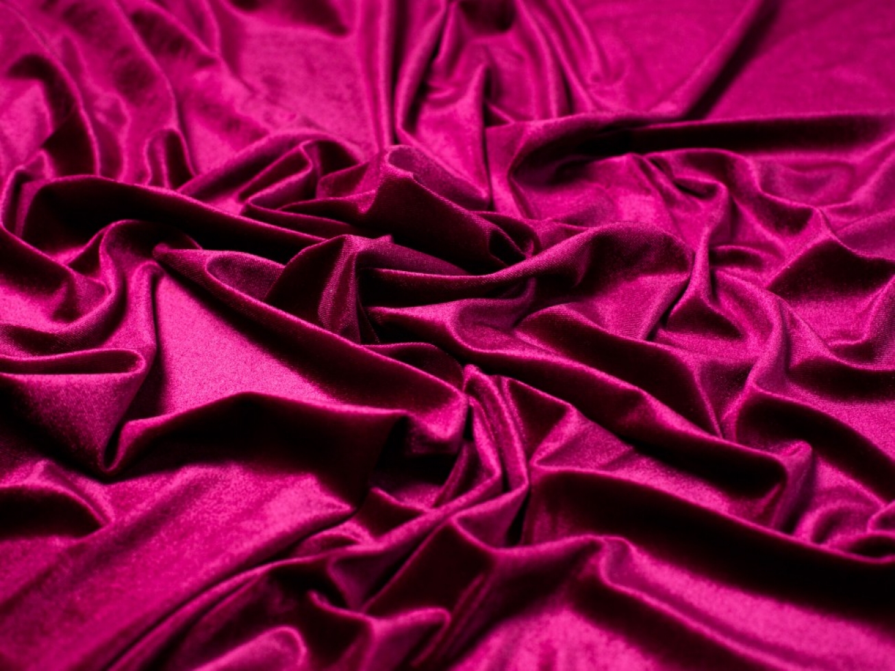 Minerva Core Range Panne Velvet Stretch Knit Fabric Magenta