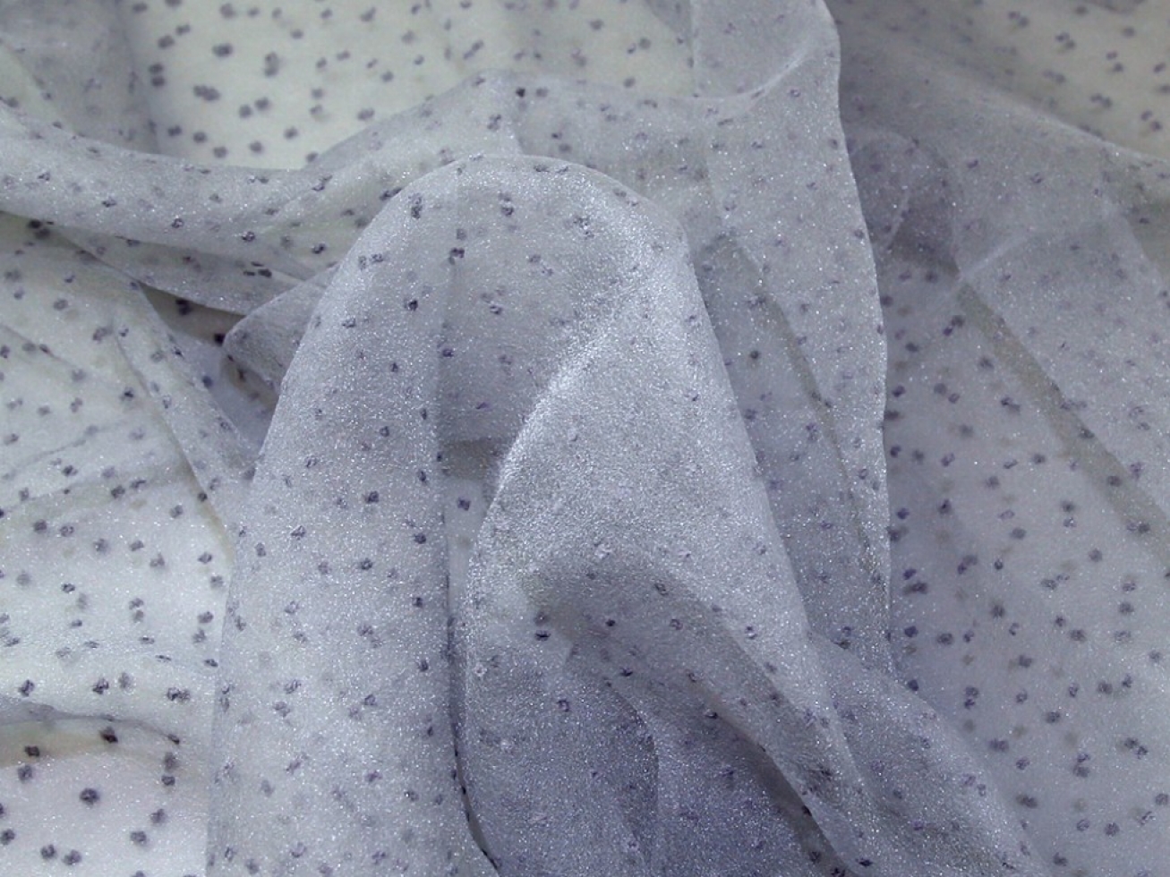 Cutspot Organza Fabric Silver