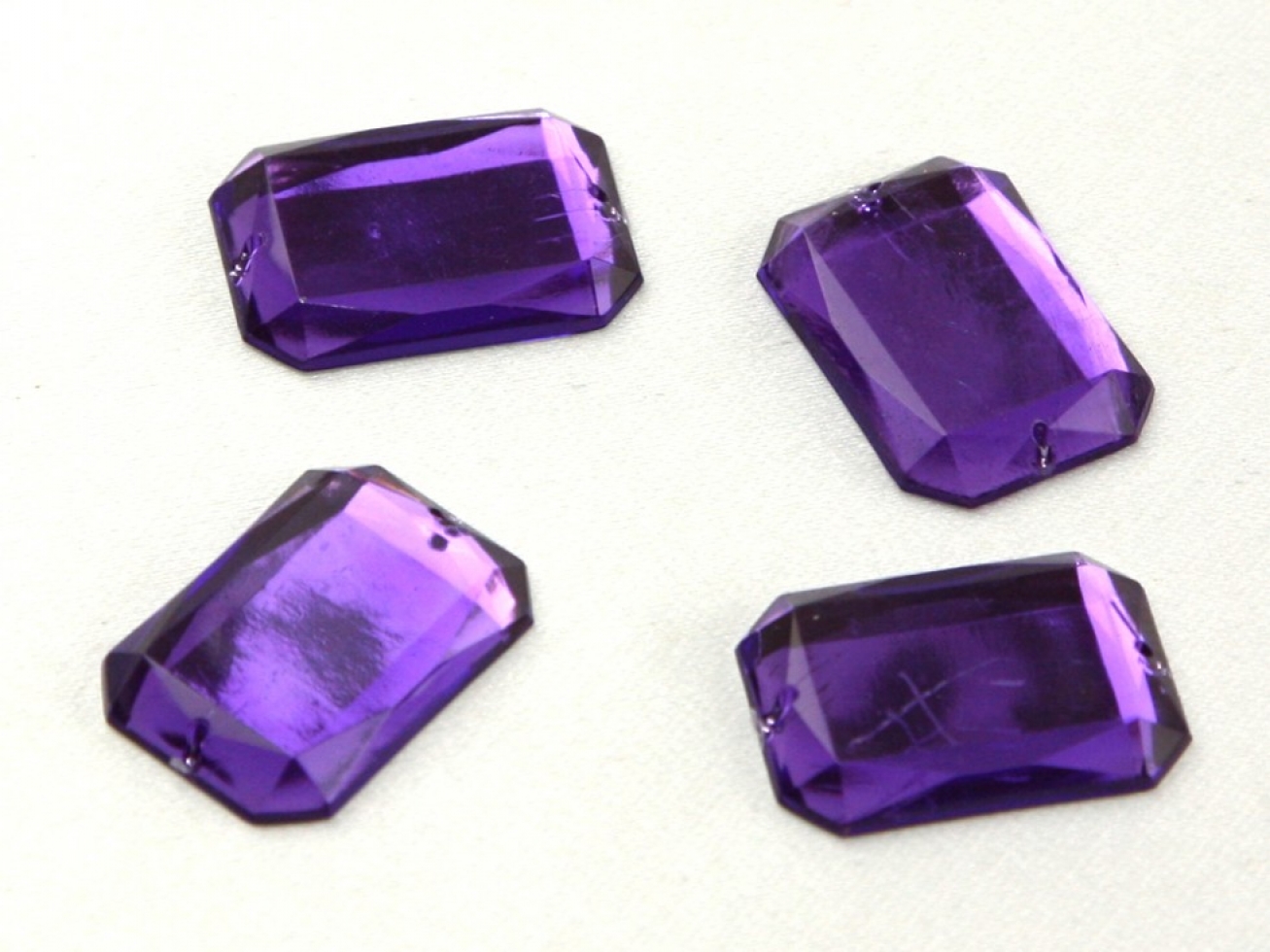 Lozenge Acrylic Jewels Purple