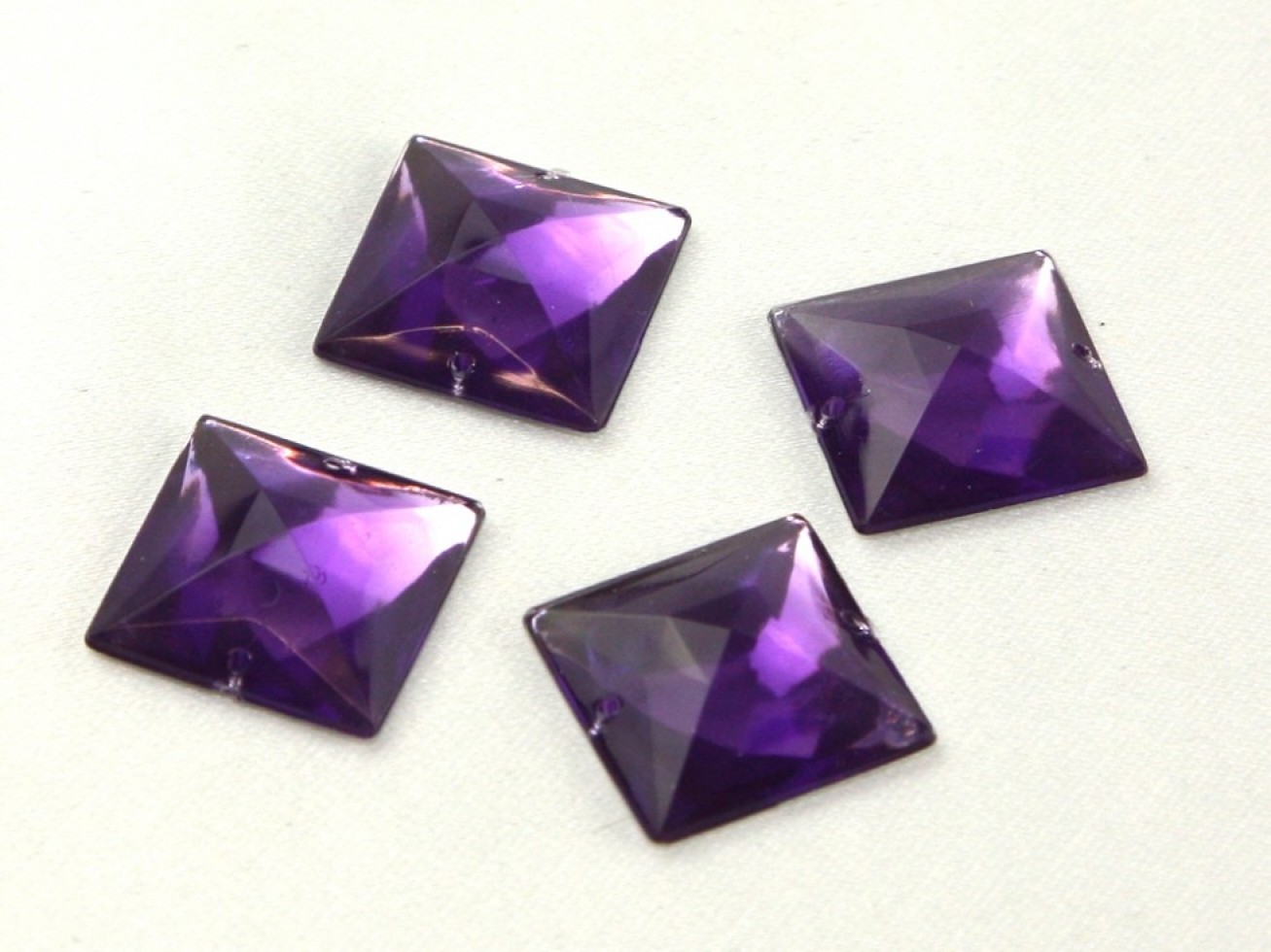 Square Acrylic Jewels Purple