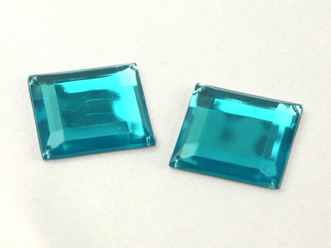 Square Acrylic Jewels Turquoise Blue