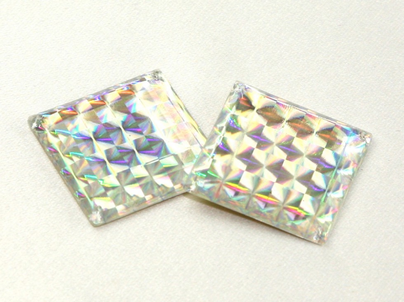 Square Acrylic Jewels Crystal AB