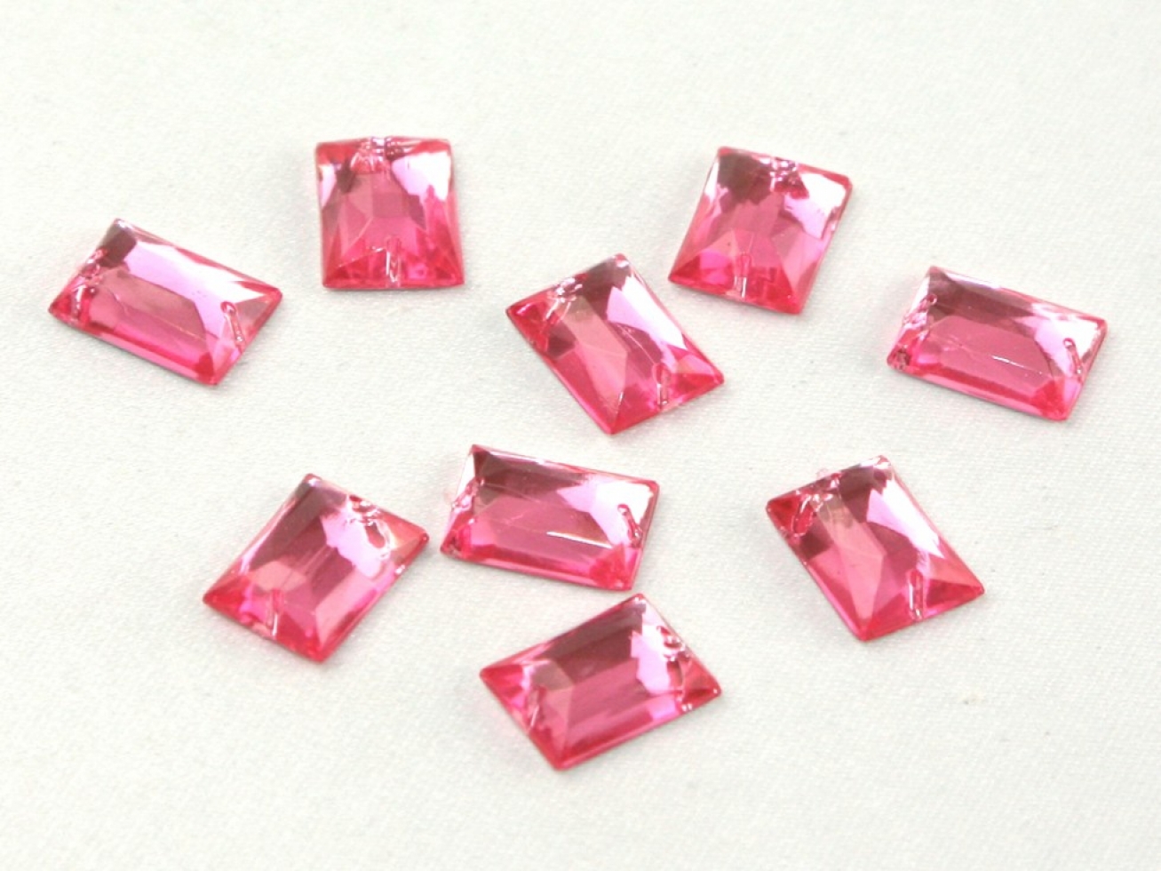 Rectangle Acrylic Jewels Pale Pink
