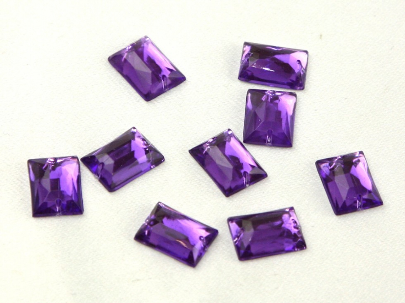 Rectangle Acrylic Jewels Purple