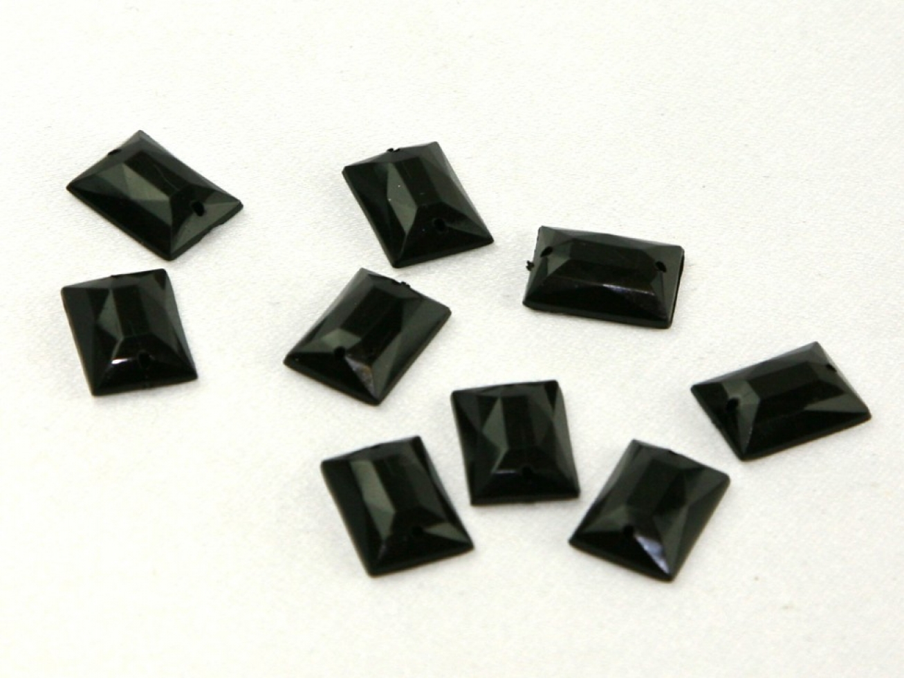 Rectangle Acrylic Jewels Black