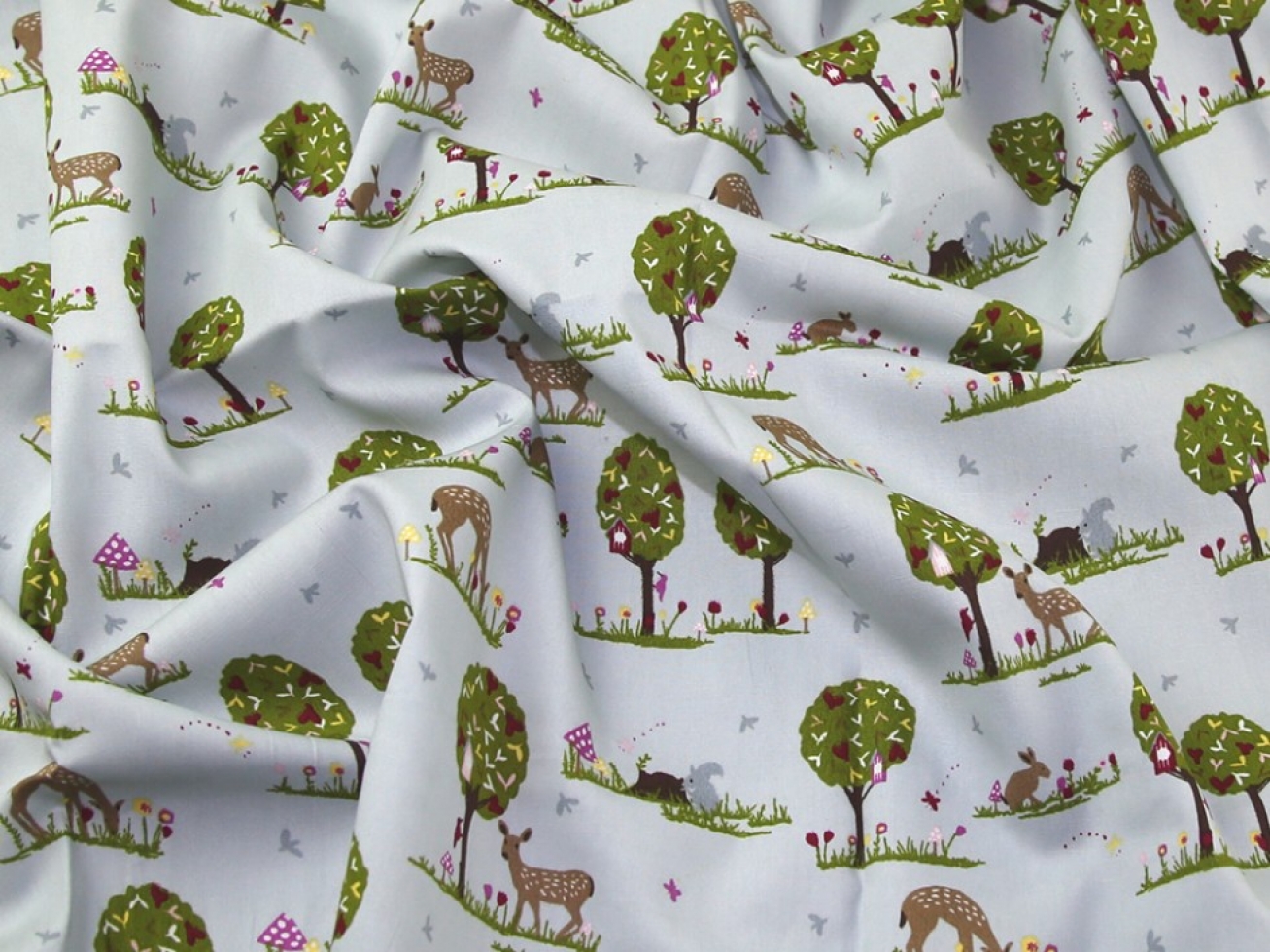 100% Cotton Poplin Fabric Grey
