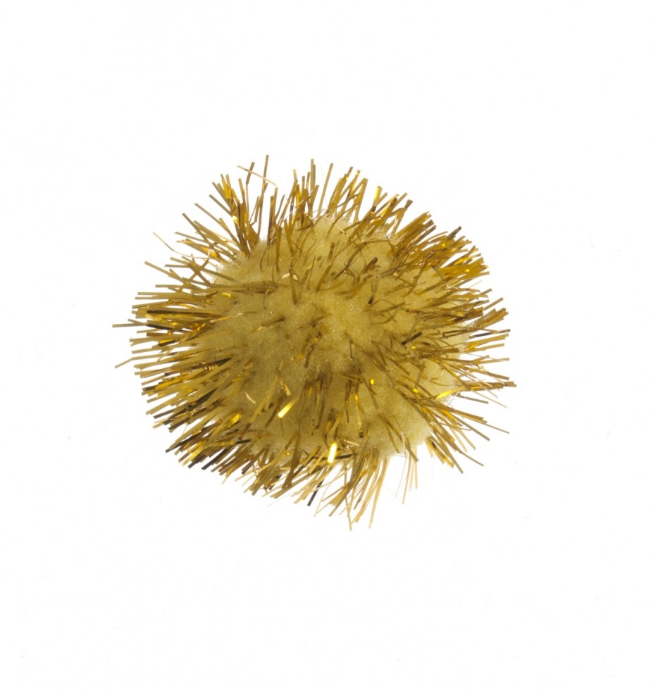 Craft Factory Glitter Pom Poms Gold