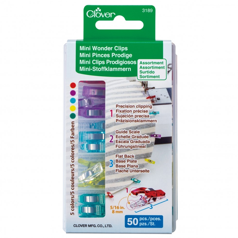 Clover Mini Wonder Clips Assorted Colours