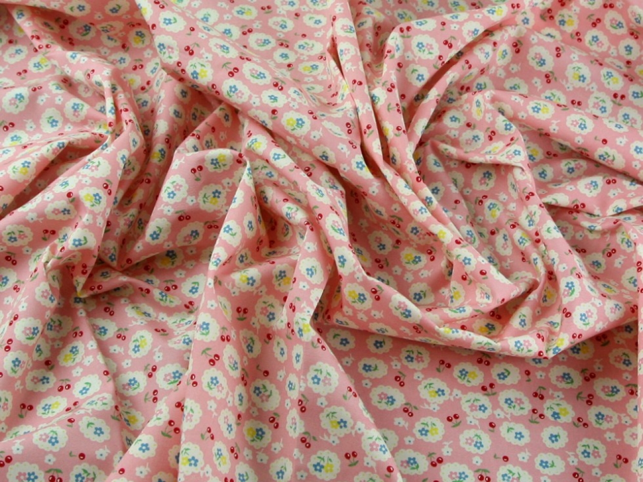 Rose & Hubble 100% Cotton Poplin Fabric Pink