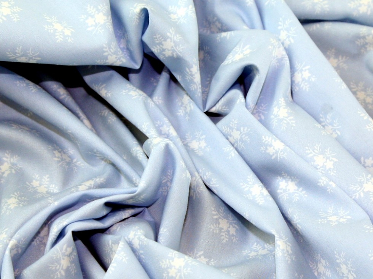 Rose & Hubble 100% Cotton Poplin Fabric Sky Blue