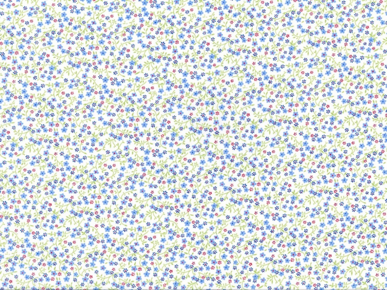 Rose & Hubble 100% Cotton Poplin Fabric Blue