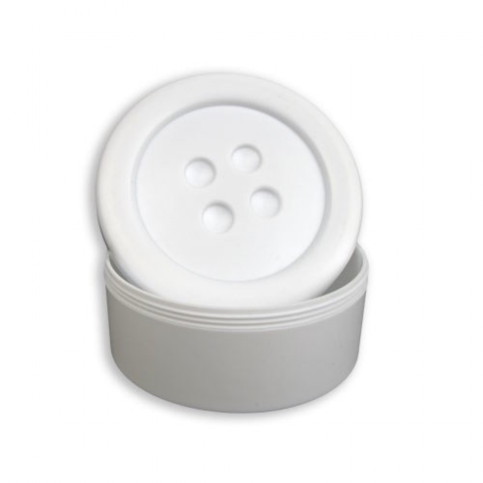 Button Storage Box White