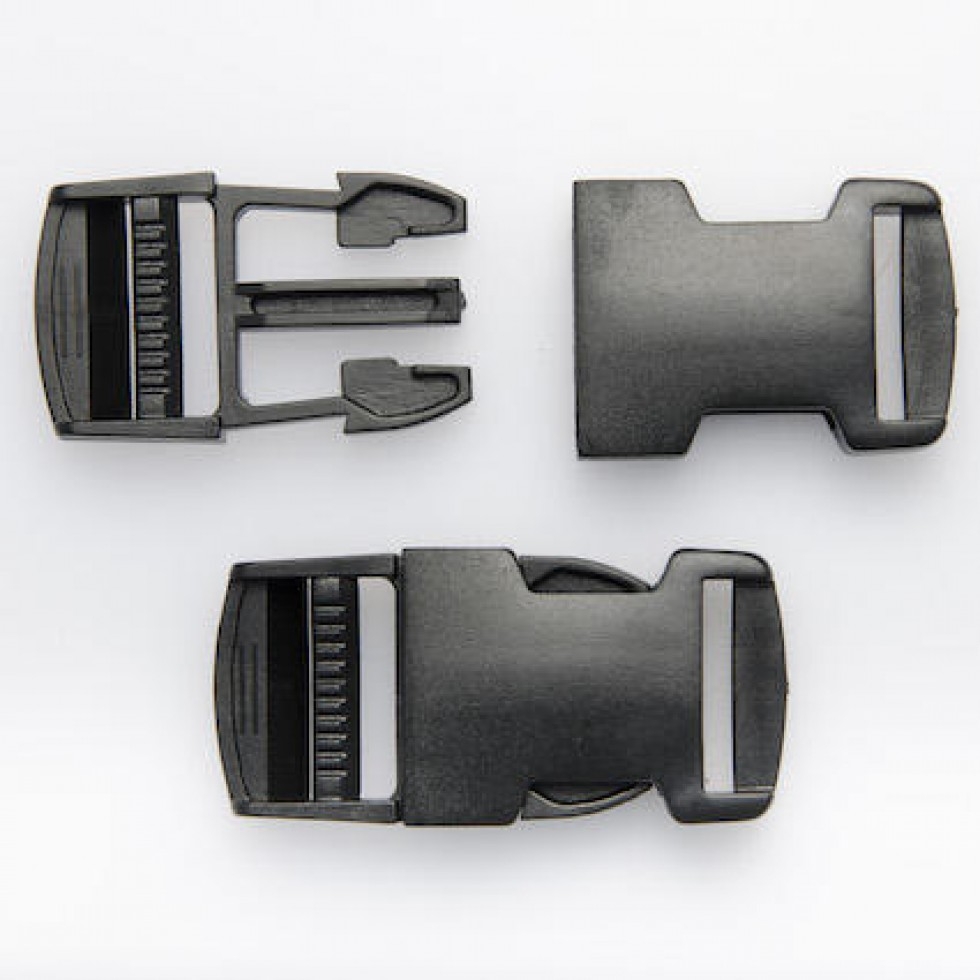 Luggage Strap Delrin Buckle Black