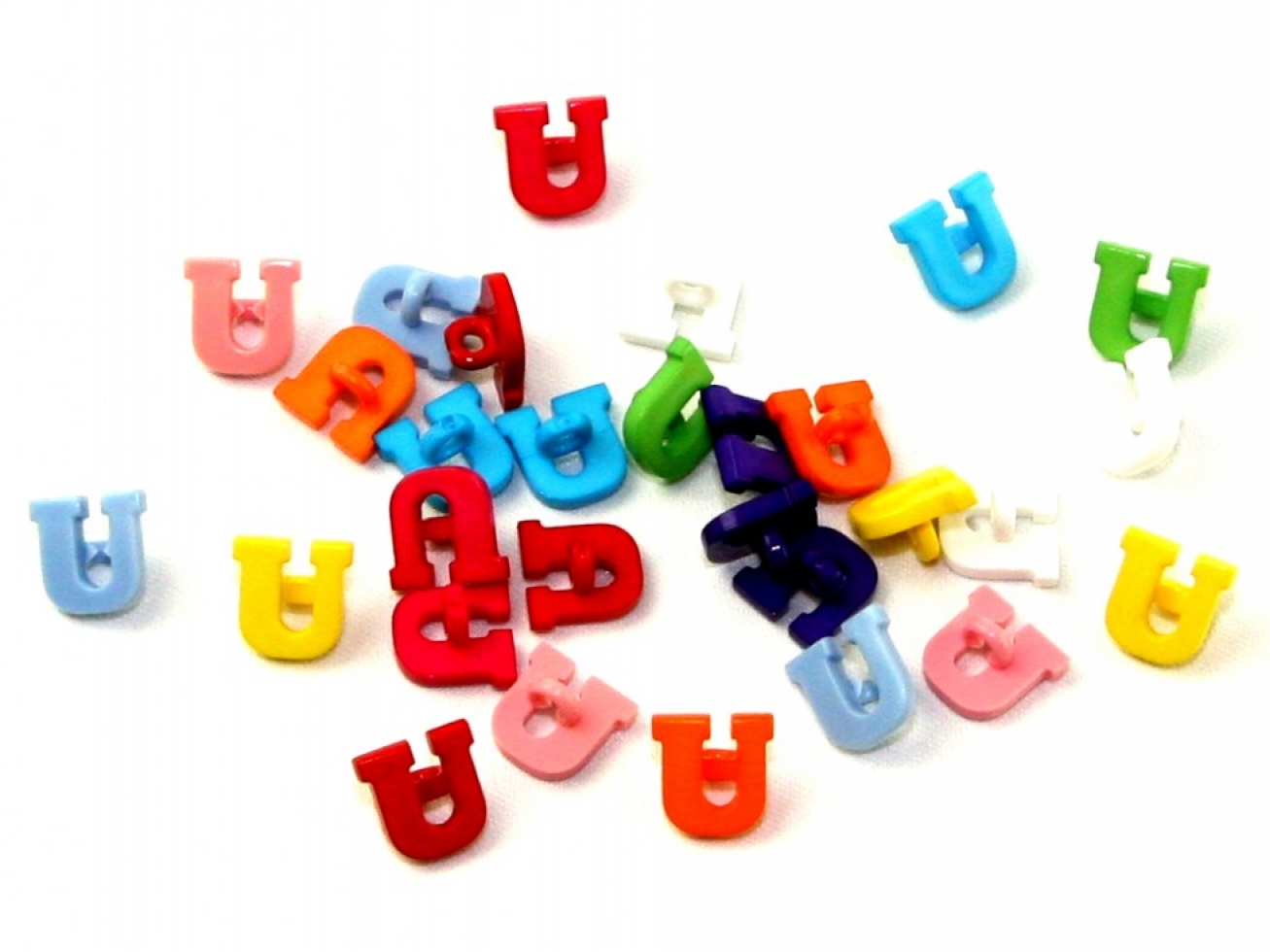 Dill Alphabet Number Buttons Assorted Colours Letter U