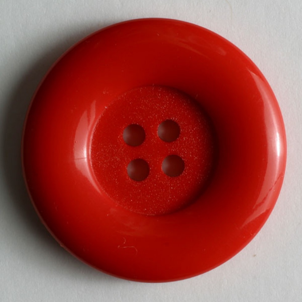 Dill Round Plastic Buttons Red