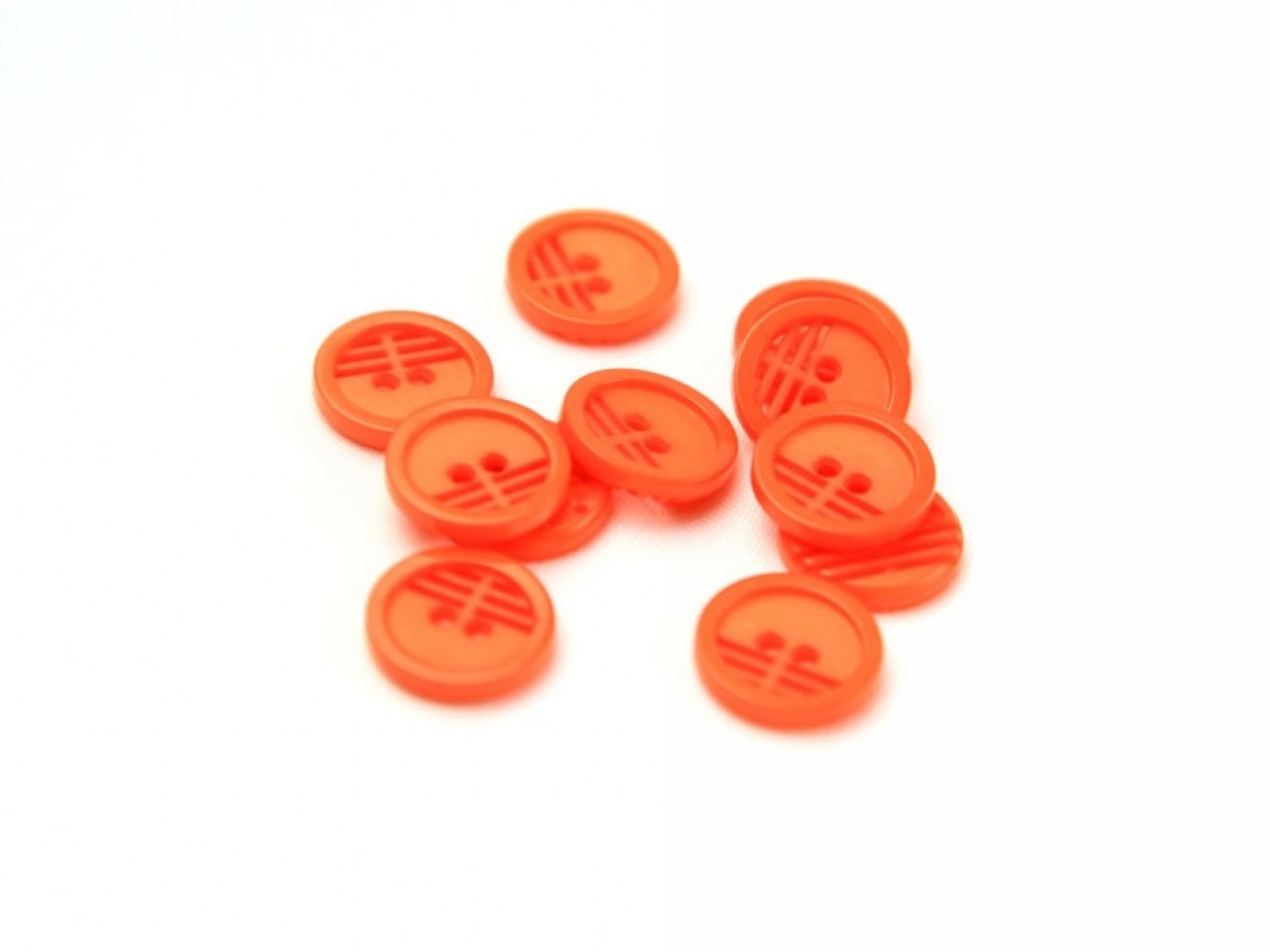 Dill Round Retro Buttons Orange