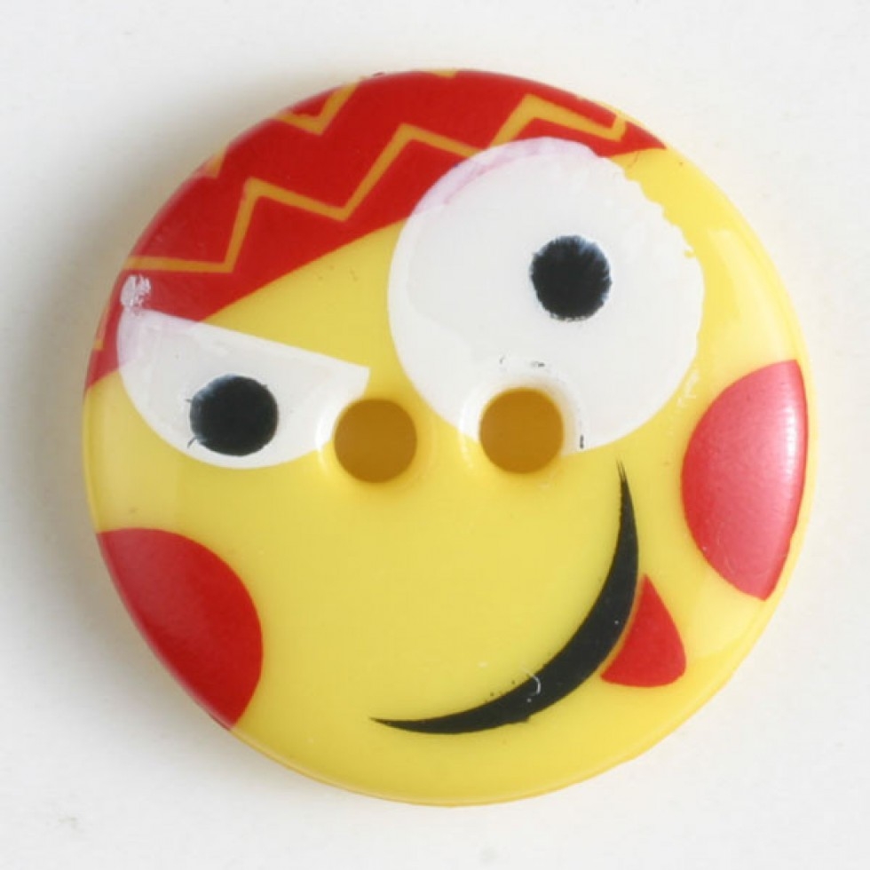 Dill Funky Face Buttons Yellow