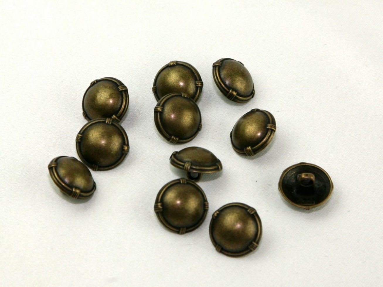 Dill Domed Metal Military Buttons Dull Gold