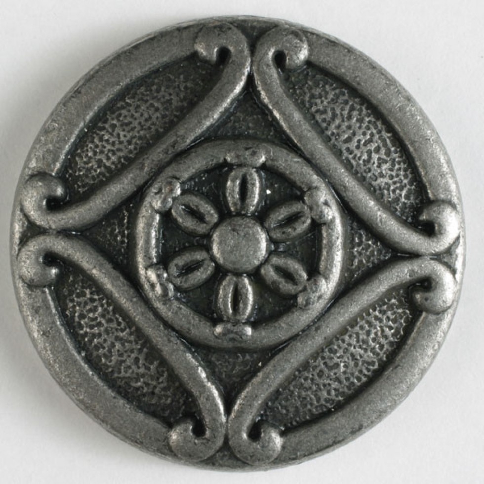 Dill Round Metal Buttons Silver