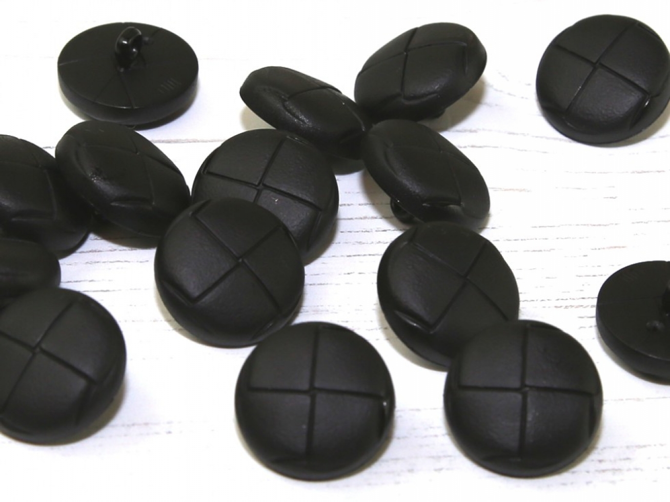 Dill Plastic Football Buttons Black