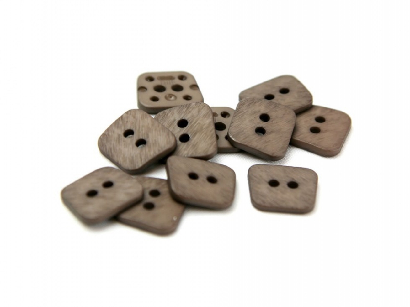 Dill Rounded Square Buttons Brown