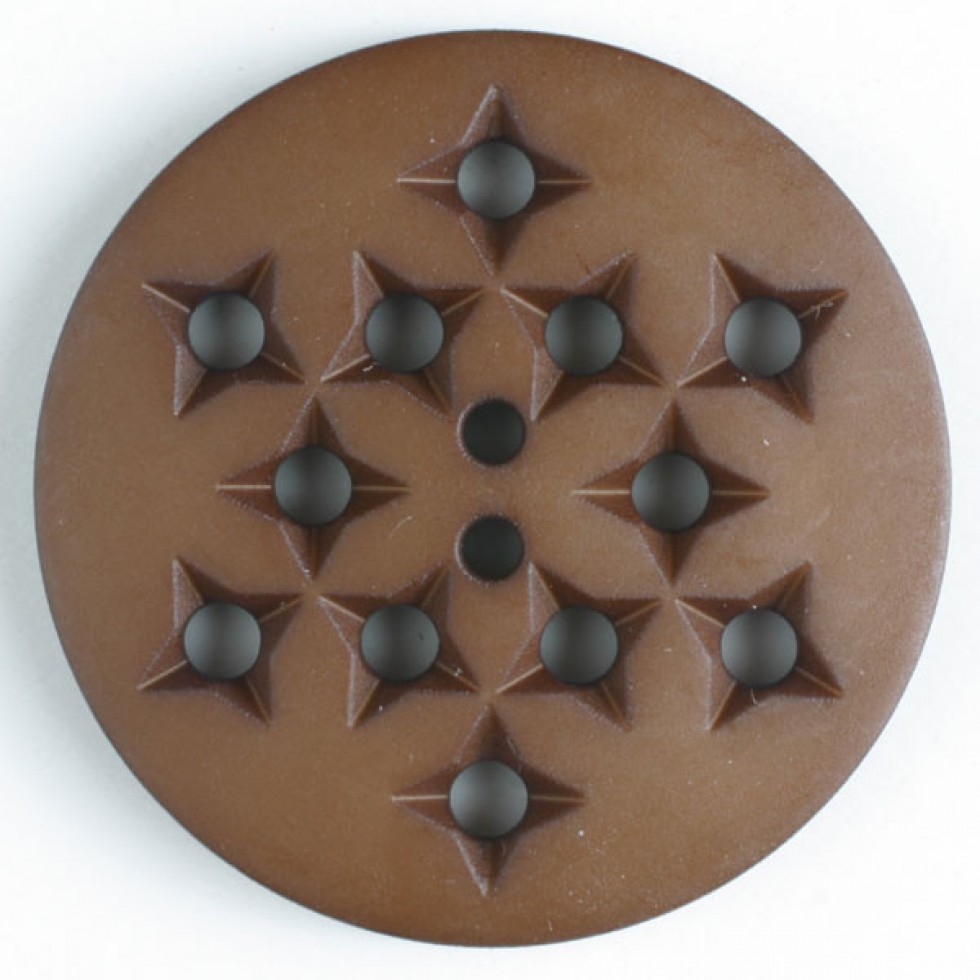 Dill Snowflake Etched Buttons Brown