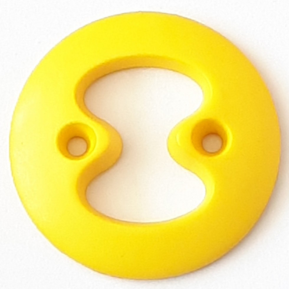 Dill Round Plastic Buttons Yellow