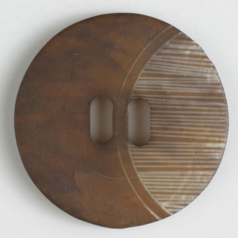 Dill Round Plastic Buttons Brown