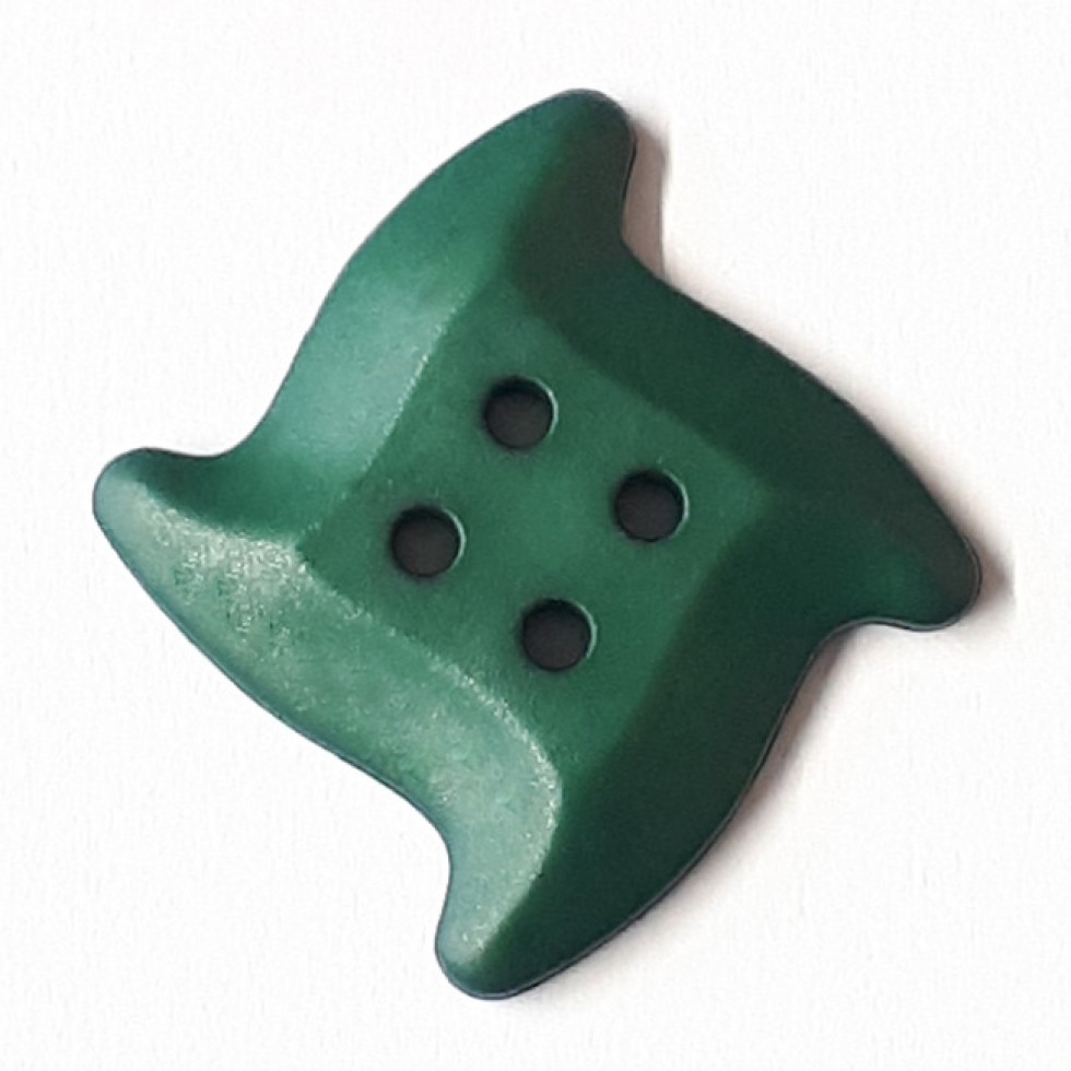 Dill Starfish Geometric Buttons Dark Green
