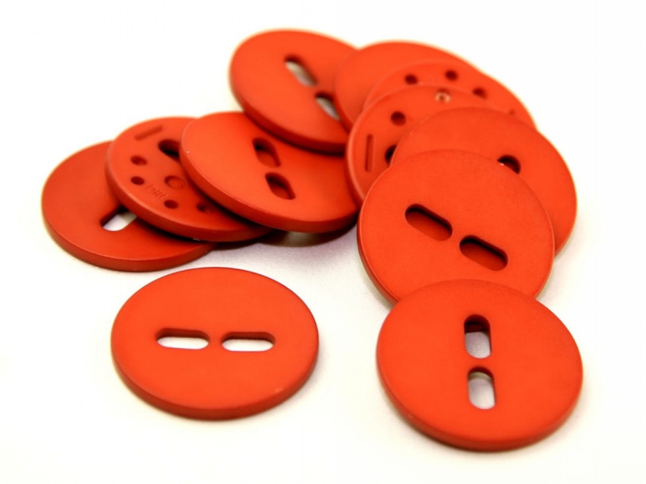 Dill Round Matte Buttons Rust Orange