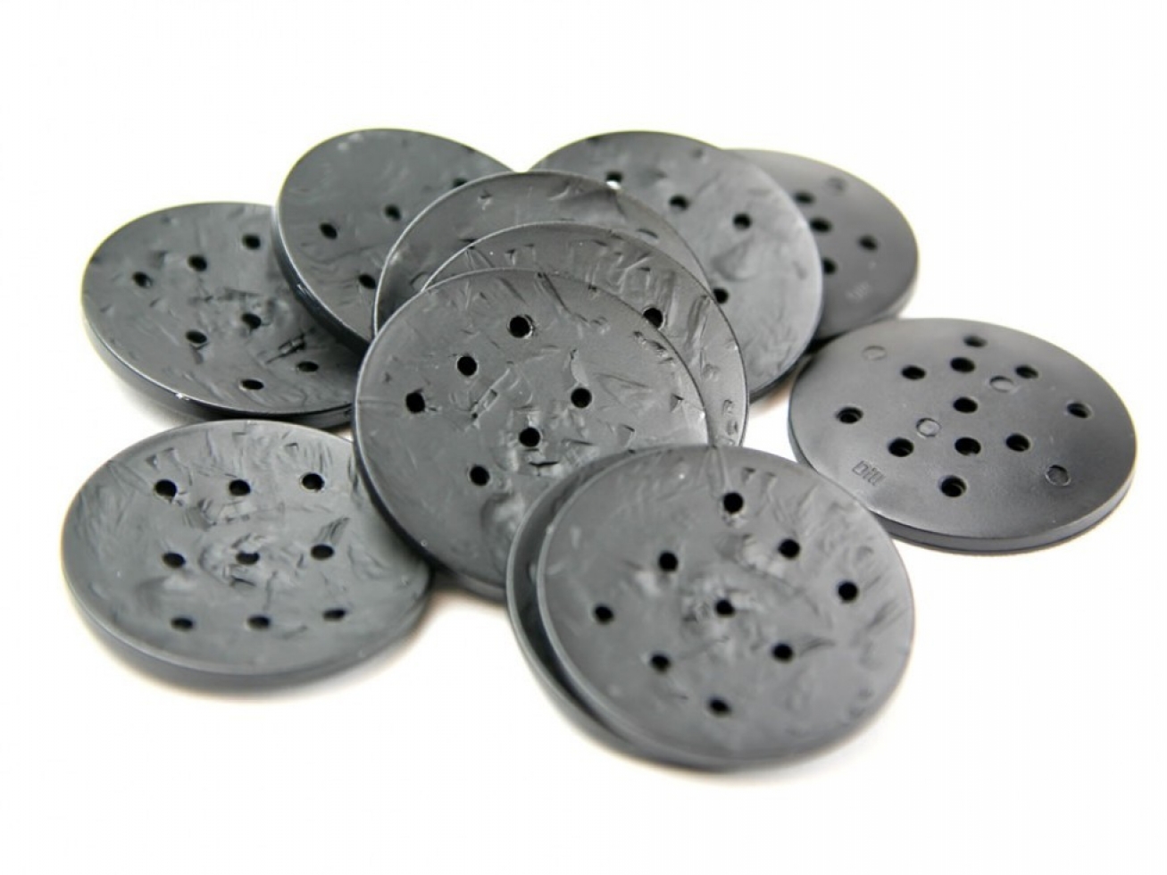 Dill Extra Large Round Buttons Black