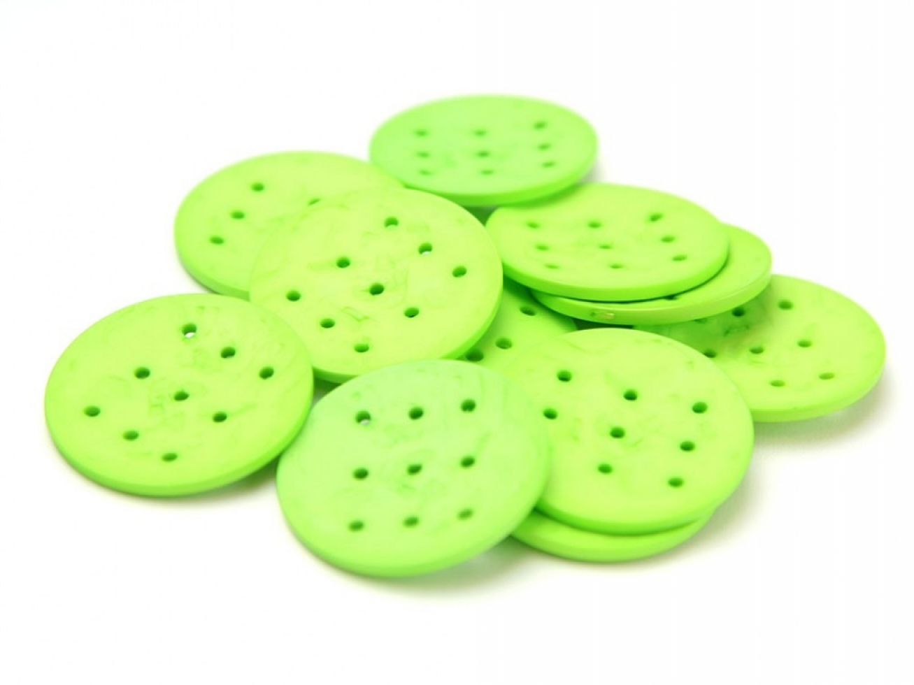 Dill Extra Large Round Buttons Lime Green
