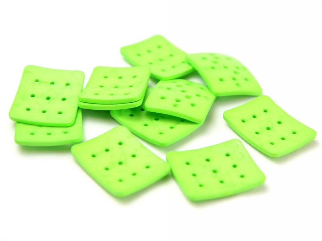 Dill Extra Large Resin Buttons Lime Green