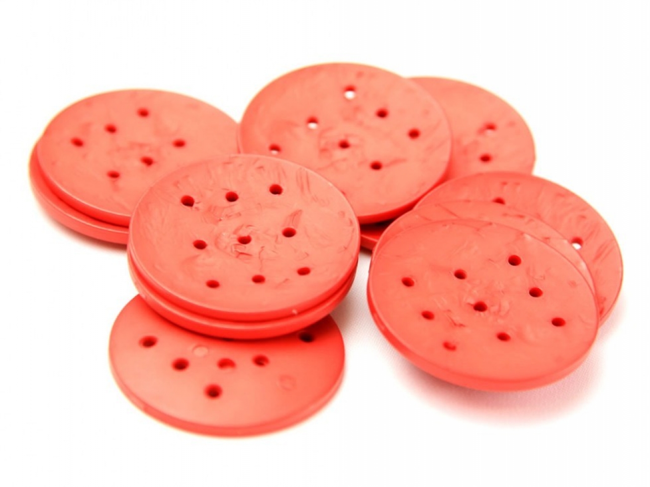 Dill Extra Large Round Buttons Red