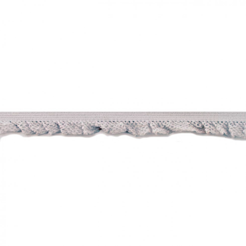 Ruffle Edge Elastic Light Grey
